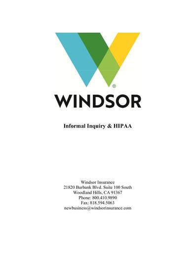 Informal Inquiry HIPAA